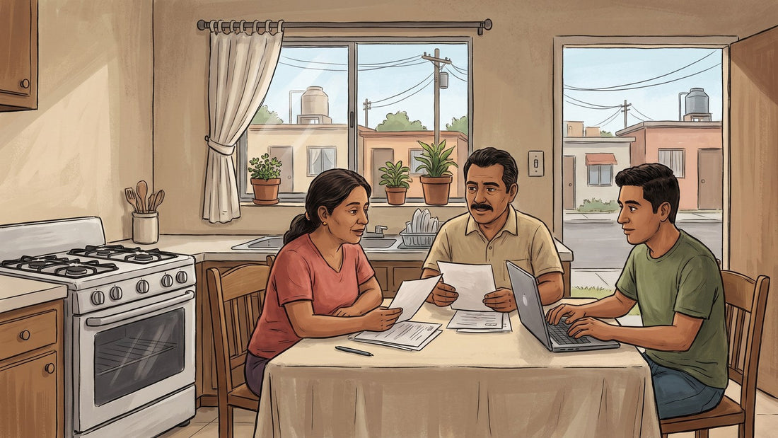 Familia mexicana revisando costos y opciones de tratamiento de adicciones