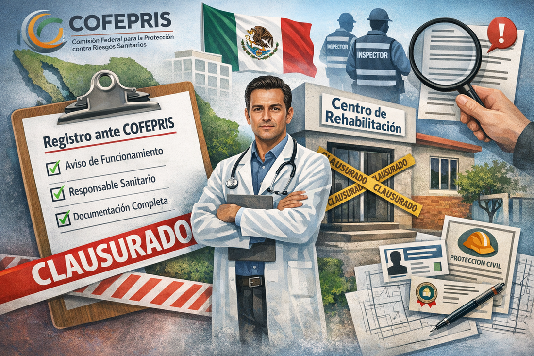 ¿Qué pide COFEPRIS para registrar un centro de rehabilitación?